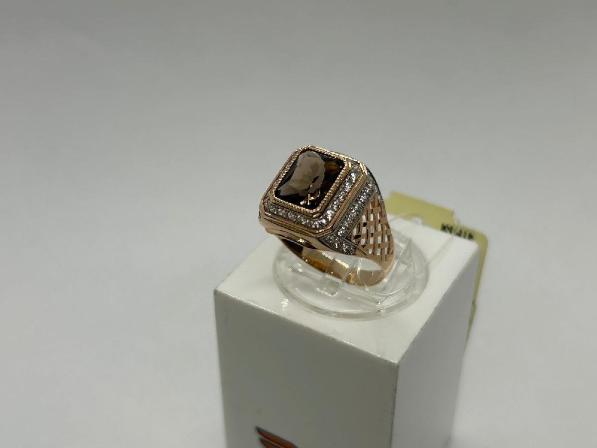 КОЛЬЦО ПЕЧАТКА с камнями (Au 585)