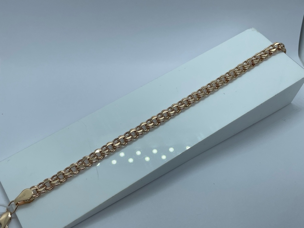 БРАСЛЕТ ПУСТОТЕЛЫЙ Бисмарк (Au 585)