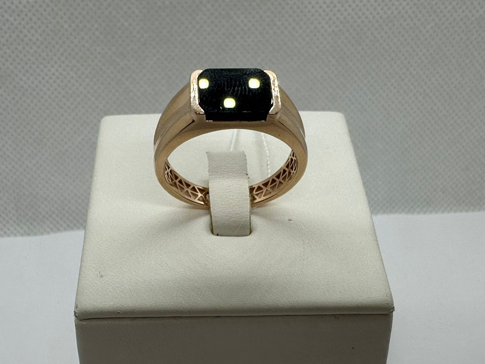 КОЛЬЦО ПЕЧАТКА оникс (Au 585)