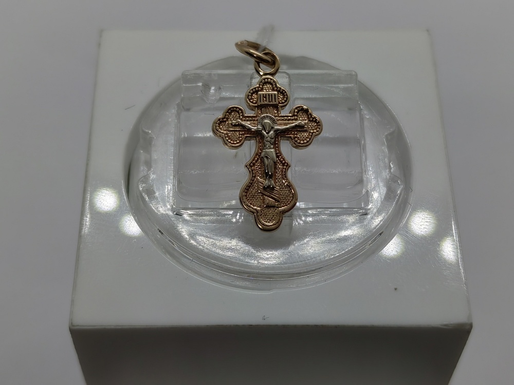ПОДВЕСКА КРЕСТ БЕЗ КАМНЯ (Au 585)