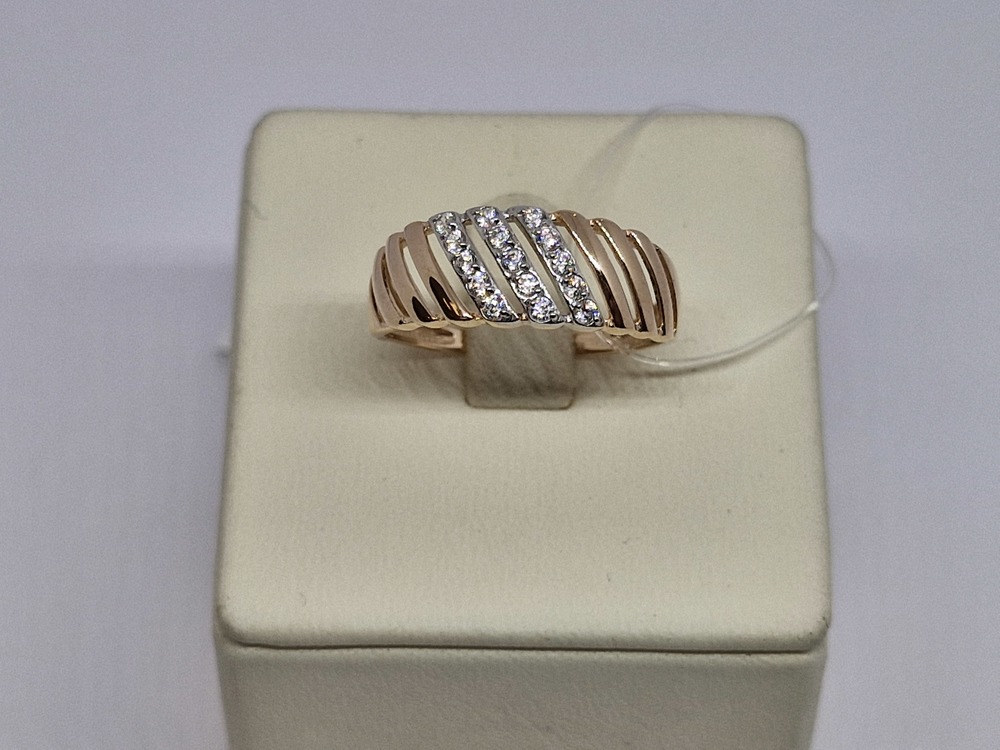 КОЛЬЦО С КАМНЯМИ (Au 585)