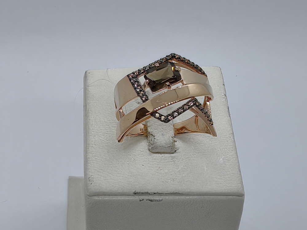 КОЛЬЦО С КАМНЯМИ (Au 585)