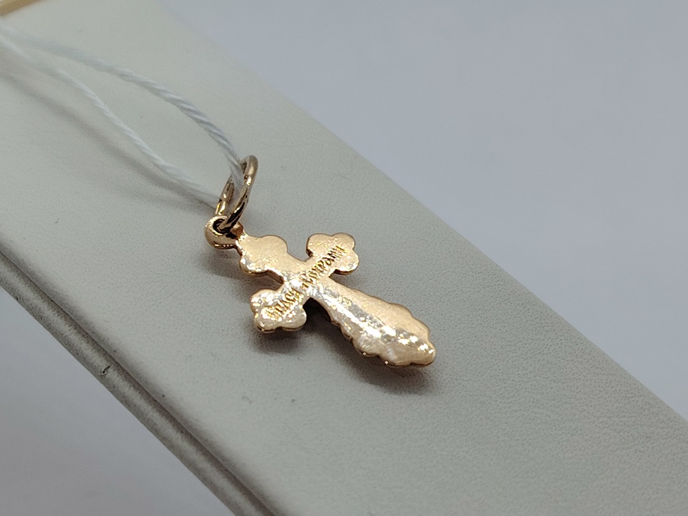 ПОДКБК585 ПОДВЕСКА КРЕСТ БЕЗ КАМНЯ (Au 585)