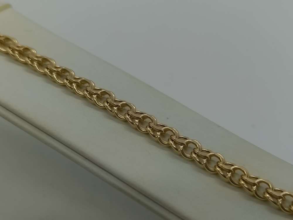 БРАСЛЕТ ПУСТОТЕЛЫЙ Бисмарк (Au 585)