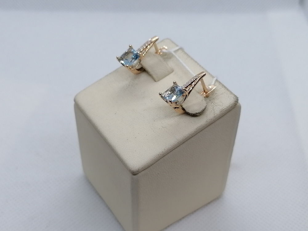 СКМИ585 СЕРЬГИ С КАМНЯМИ (Au 585)