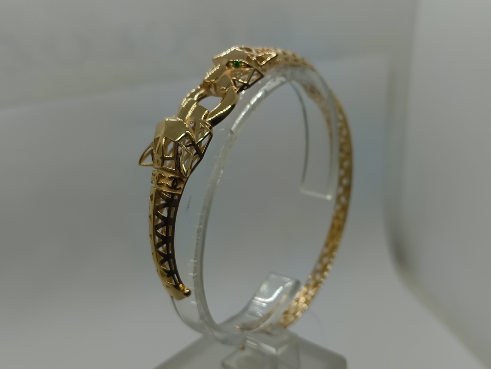 БРАСЛЕТ ЖЕСТКИЙ с камнями (Au 585)