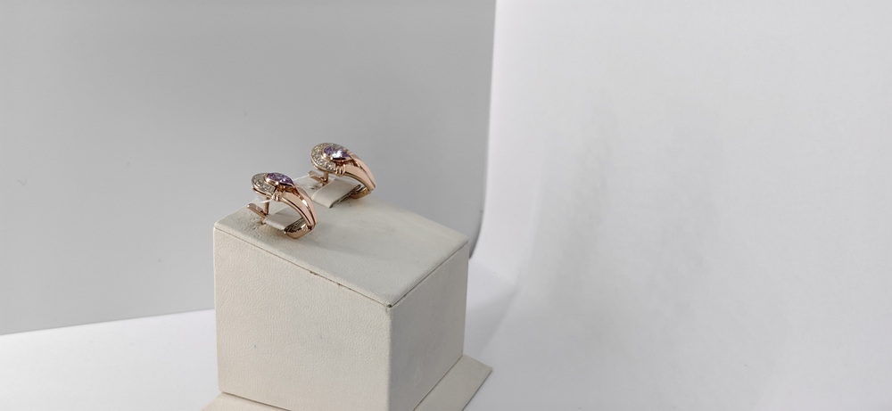 СКМИ585 СЕРЬГИ С КАМНЯМИ (Au 585)