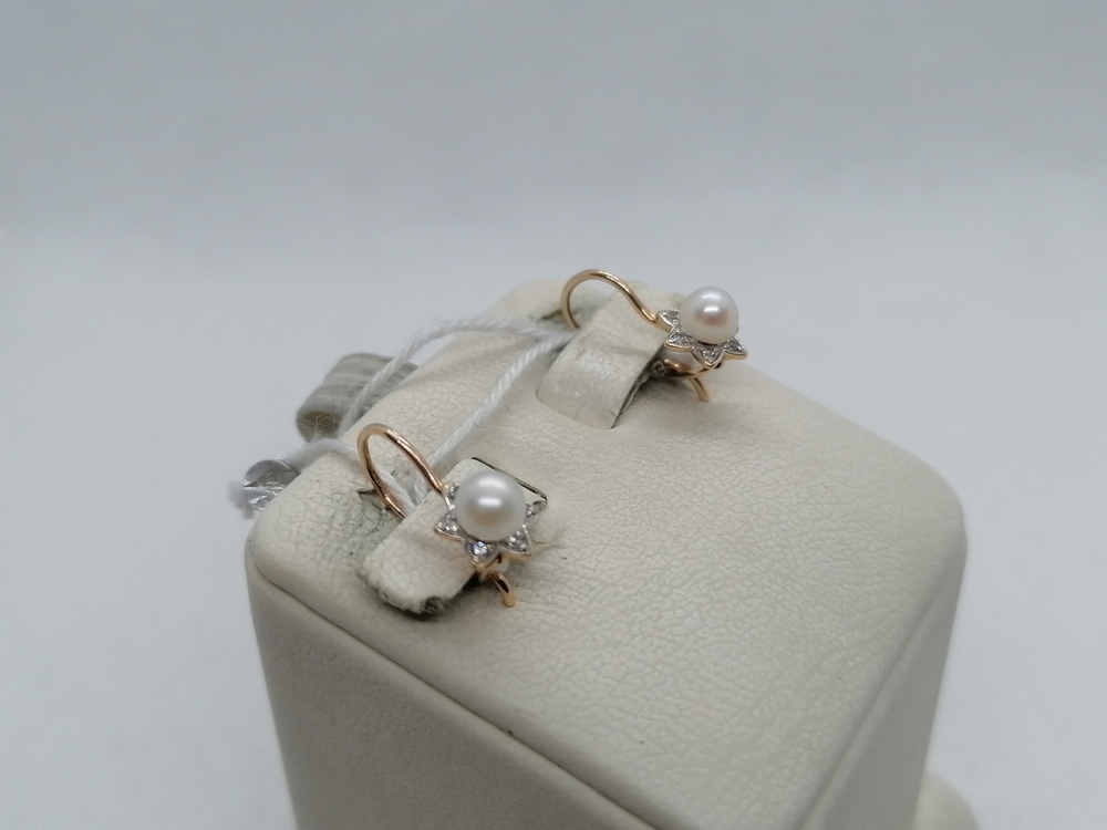 СКМИ585 СЕРЬГИ С КАМНЯМИ (Au 585)