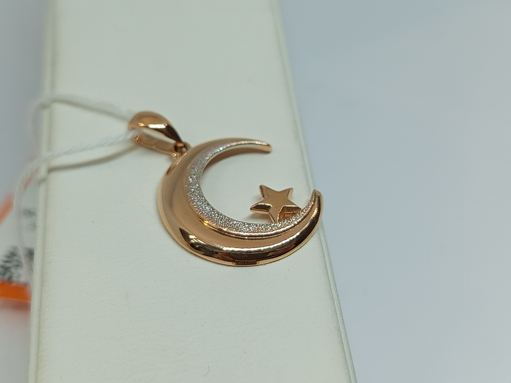 ПОДПБК585 ПОДВЕСКА ПОЛУМЕСЯЦ БЕЗ КАМНЯ (Au 585)