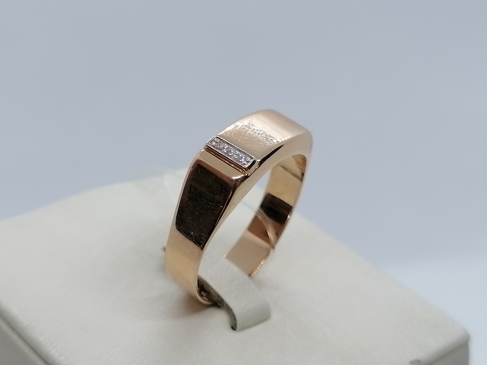 04-51-0962-01 КОЛЬЦО ПЕЧАТКА с камнями (Au 585)