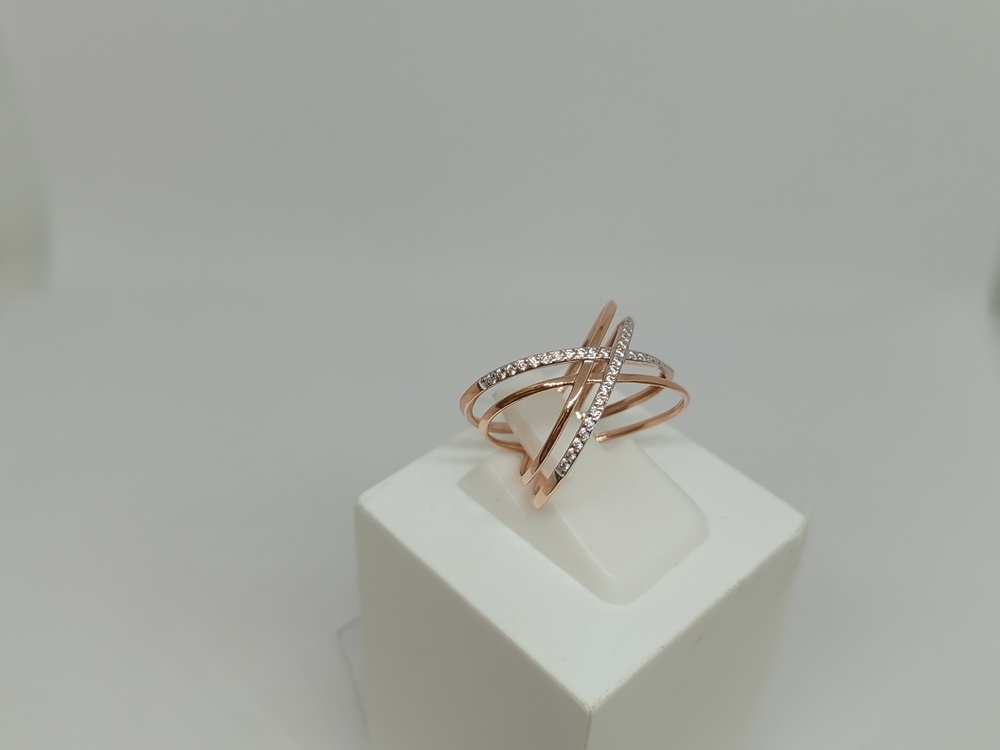 КОЛЬЦО С КАМНЯМИ (Au 585)