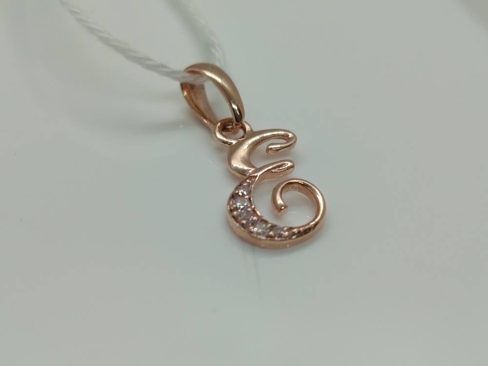 ПОДВЕСКА БУКВА Е Au 585