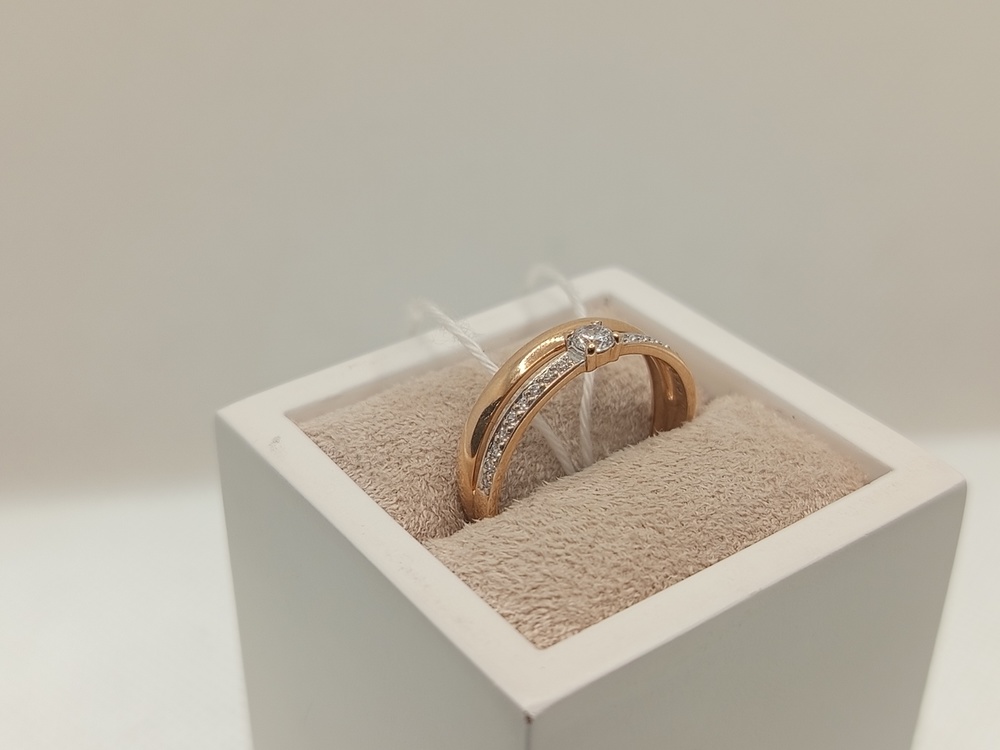 КОЛЬЦО С КАМНЯМИ (Au 585)