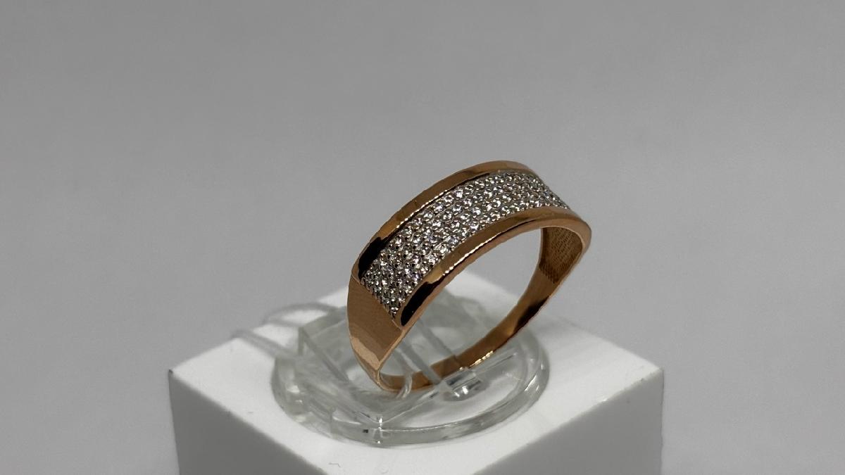 КОЛЬЦО С КАМНЯМИ (Au 585)