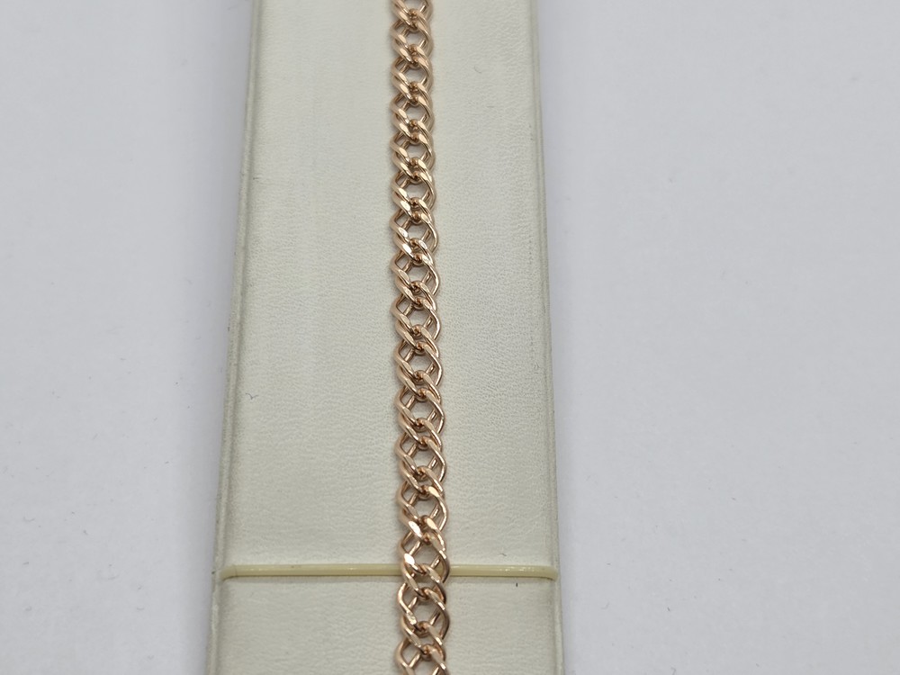 БРАСЛЕТ ПУСТОТЕЛЫЙ Ромб двойной (Au 585)