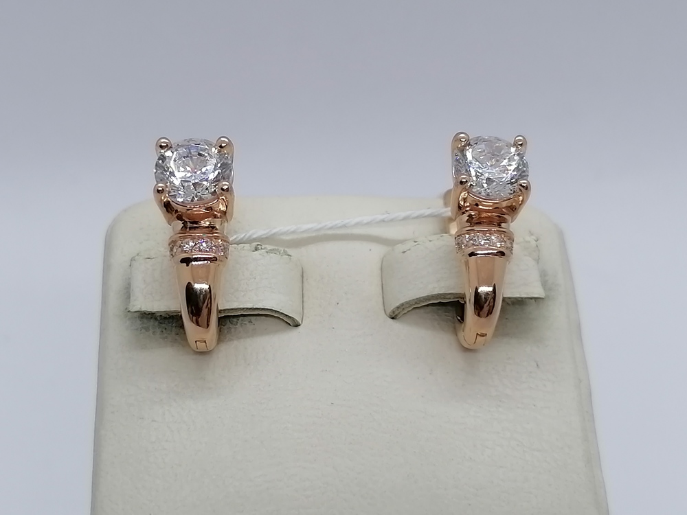 СКМИ585 СЕРЬГИ С КАМНЯМИ (Au 585)