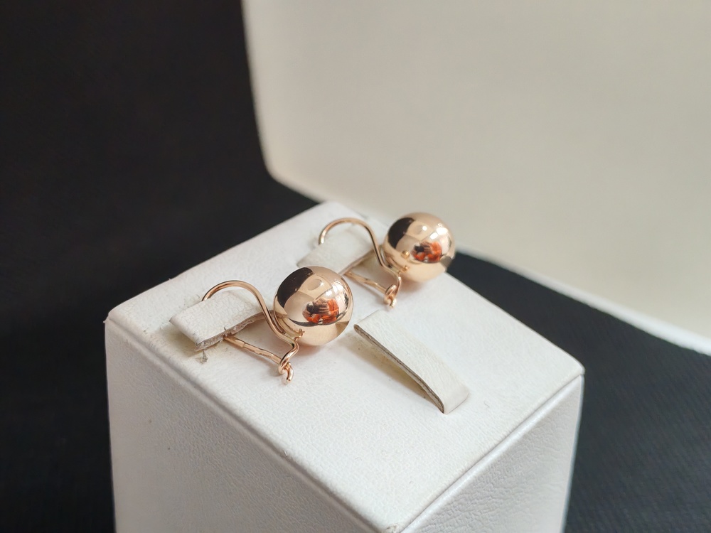 СЕРЬГИ БЕЗ КАМНЯ (Au 585)