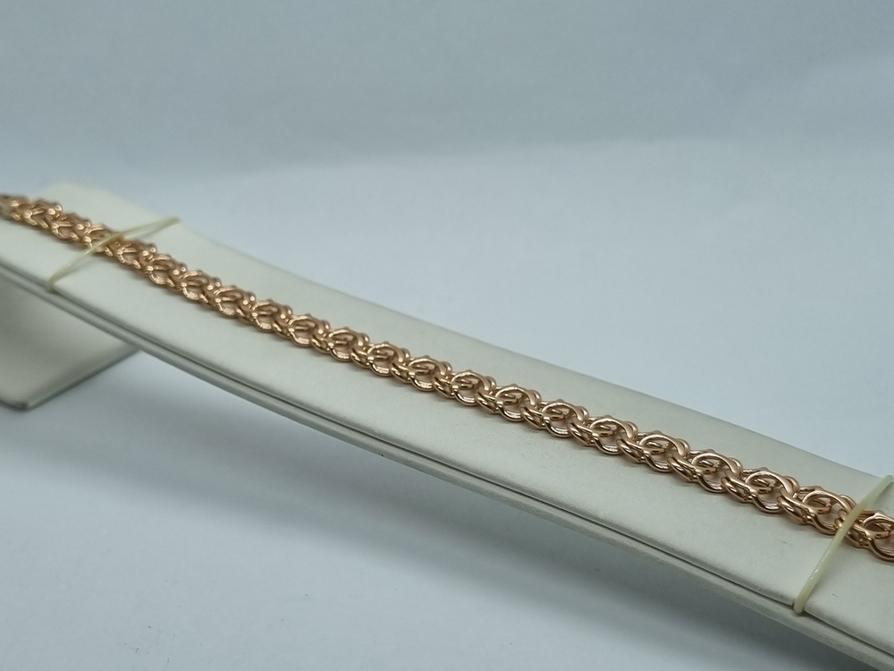 БЛБА585 БРАСЛЕТ ПОЛНОВЕСНЫЙ Бисмарк арбский (Au 585)