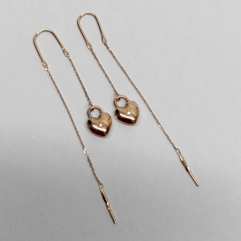 СЕРЬГИ ПРОДЕВКИ с камнем (Au 585)