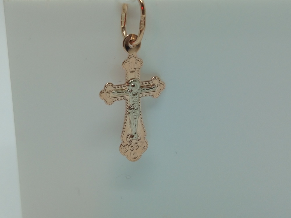 ПОДВЕСКА КРЕСТ БЕЗ КАМНЯ (Au 585)