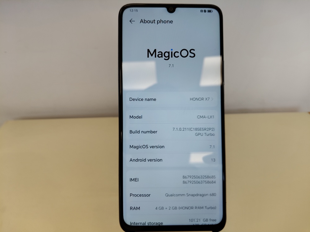 Смартфон Honor X7 4/128