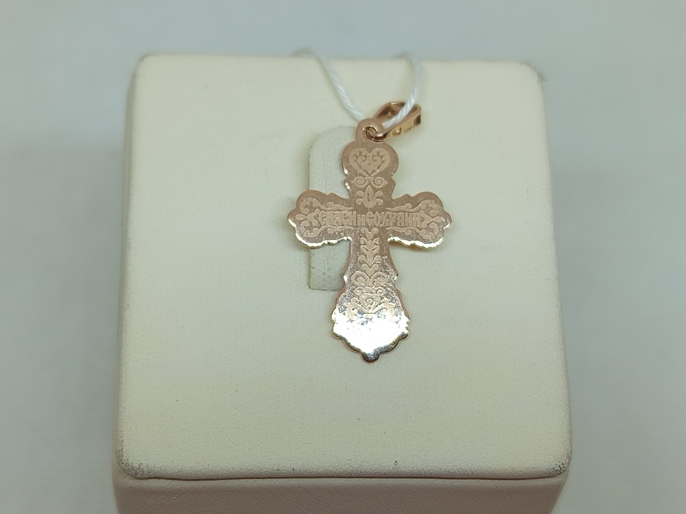 ПОДКБК585 ПОДВЕСКА КРЕСТ БЕЗ КАМНЯ (Au 585)