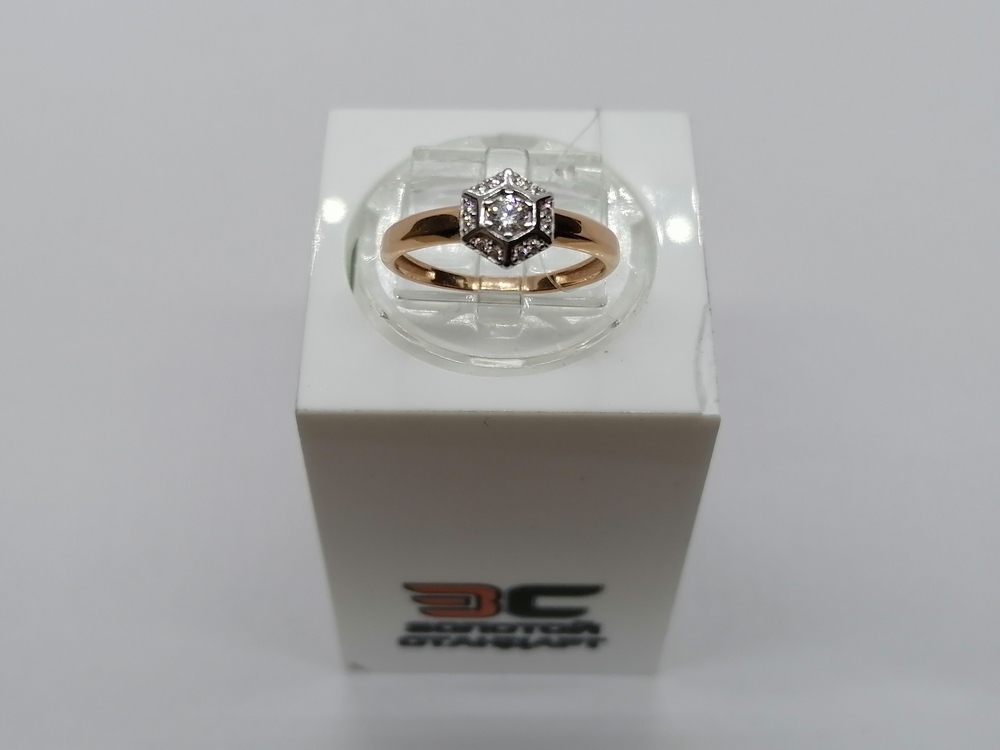 01-117858 КОЛЬЦО С КАМНЯМИ (Au 585)