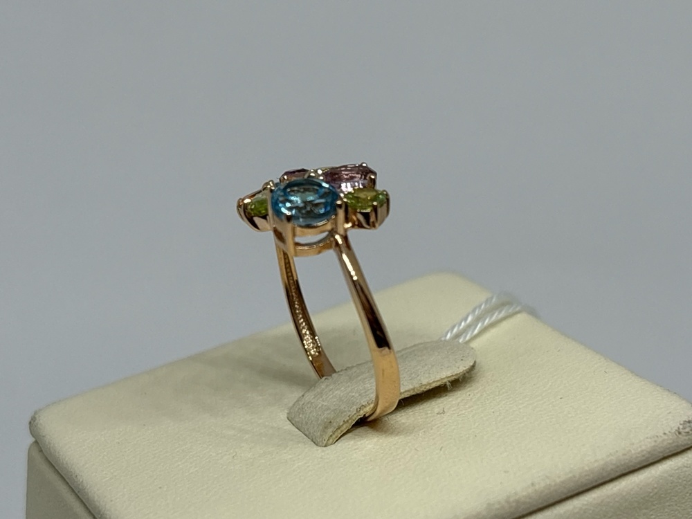 КОЛКМИ585 КОЛЬЦО С КАМНЯМИ (Au 585)