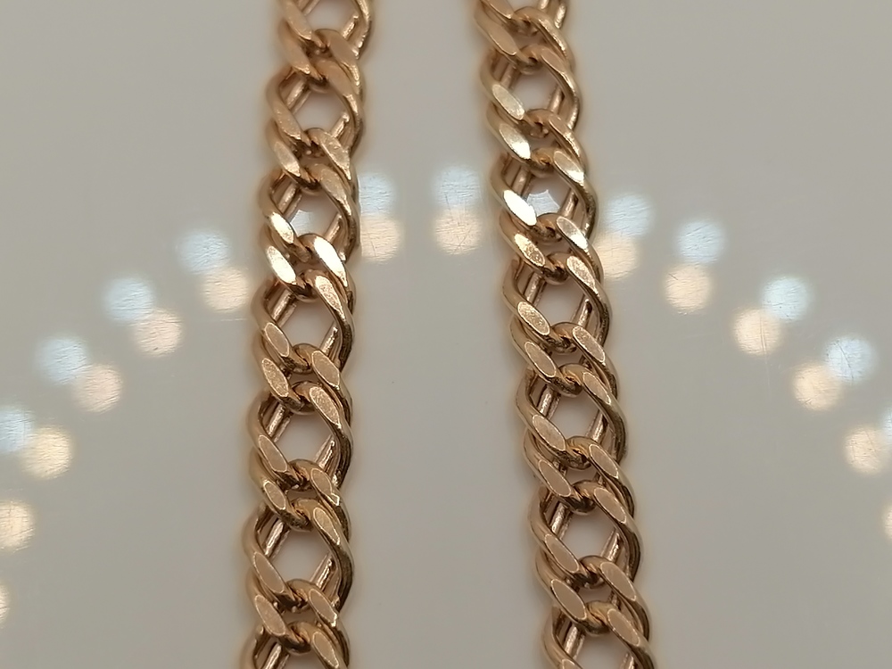 8080154П-50 ЦЕПЬ ПУСТОТЕЛАЯ Ромб двойной (Au 585)