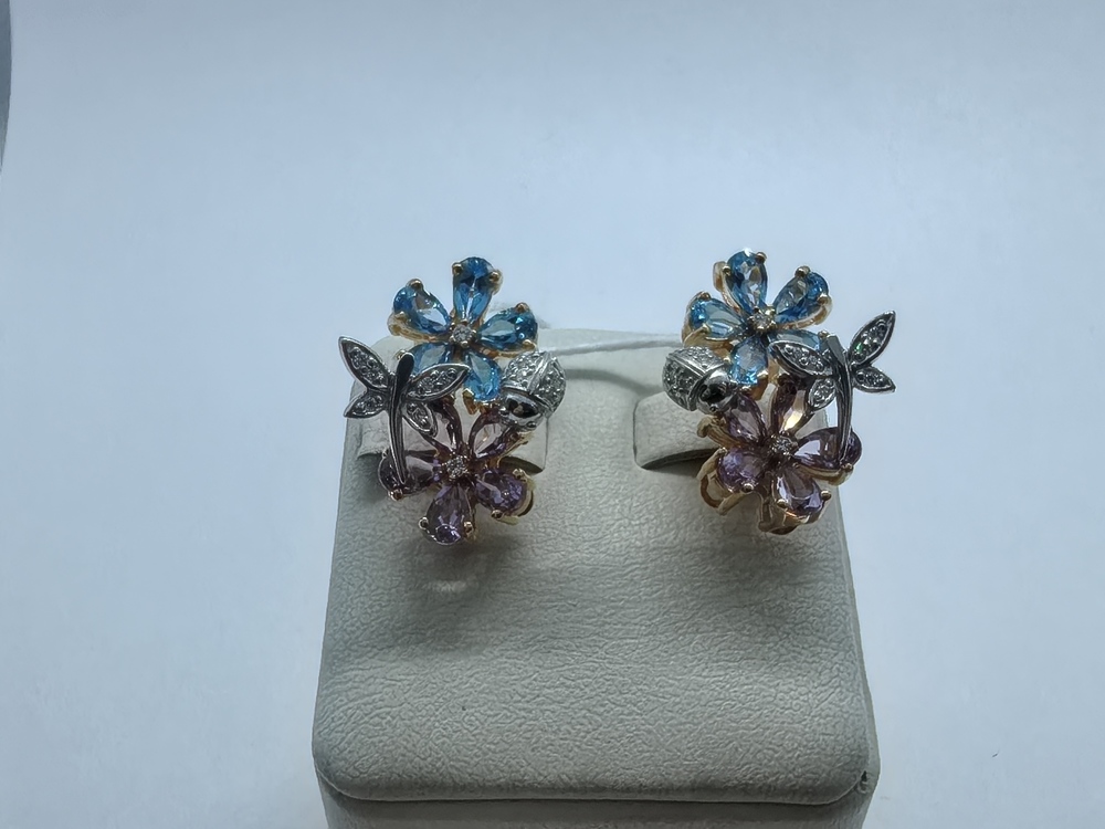 СЕРЬГИ С КАМНЯМИ (Au 585)