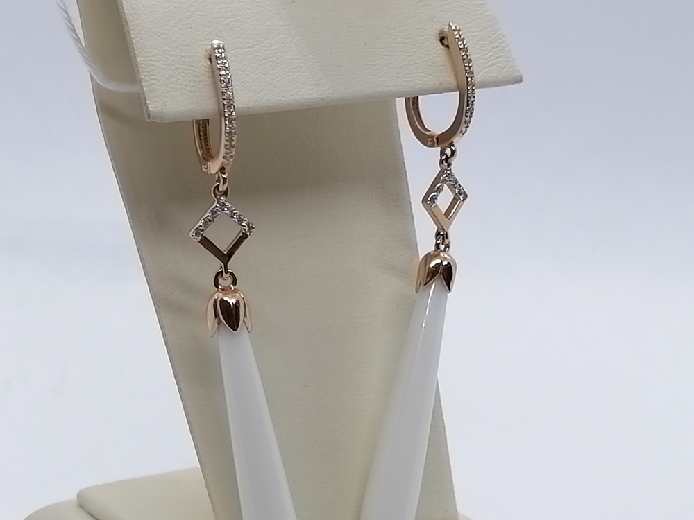 СЕРЬГИ С КАМНЯМИ (Au 585)