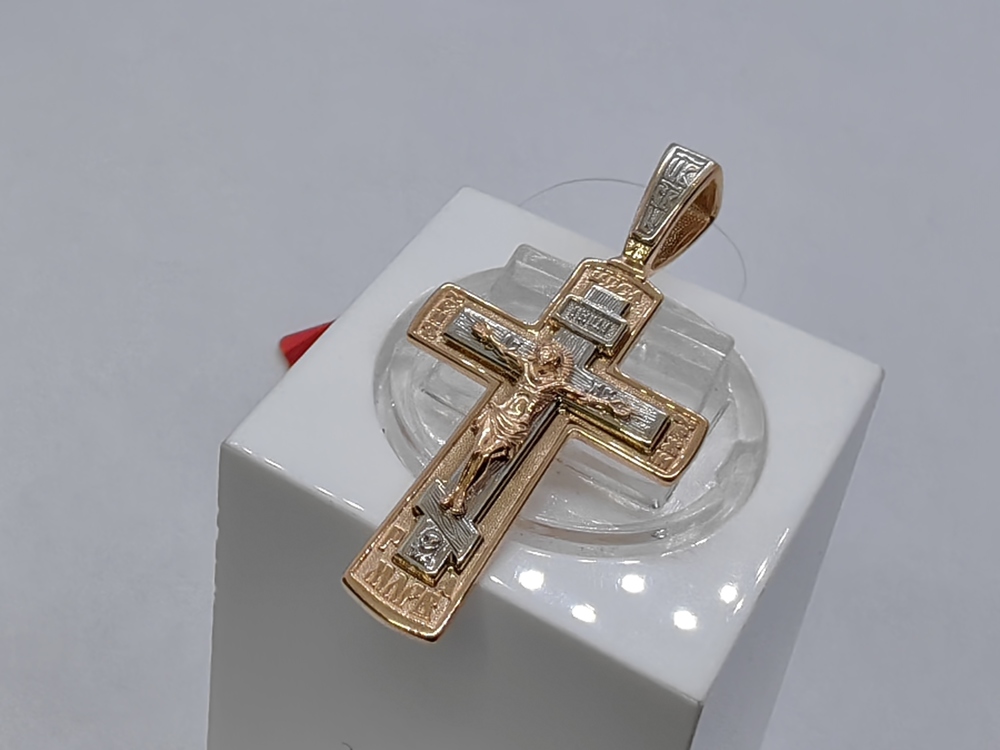 ПОДВЕСКА КРЕСТ без камня (Au 585)