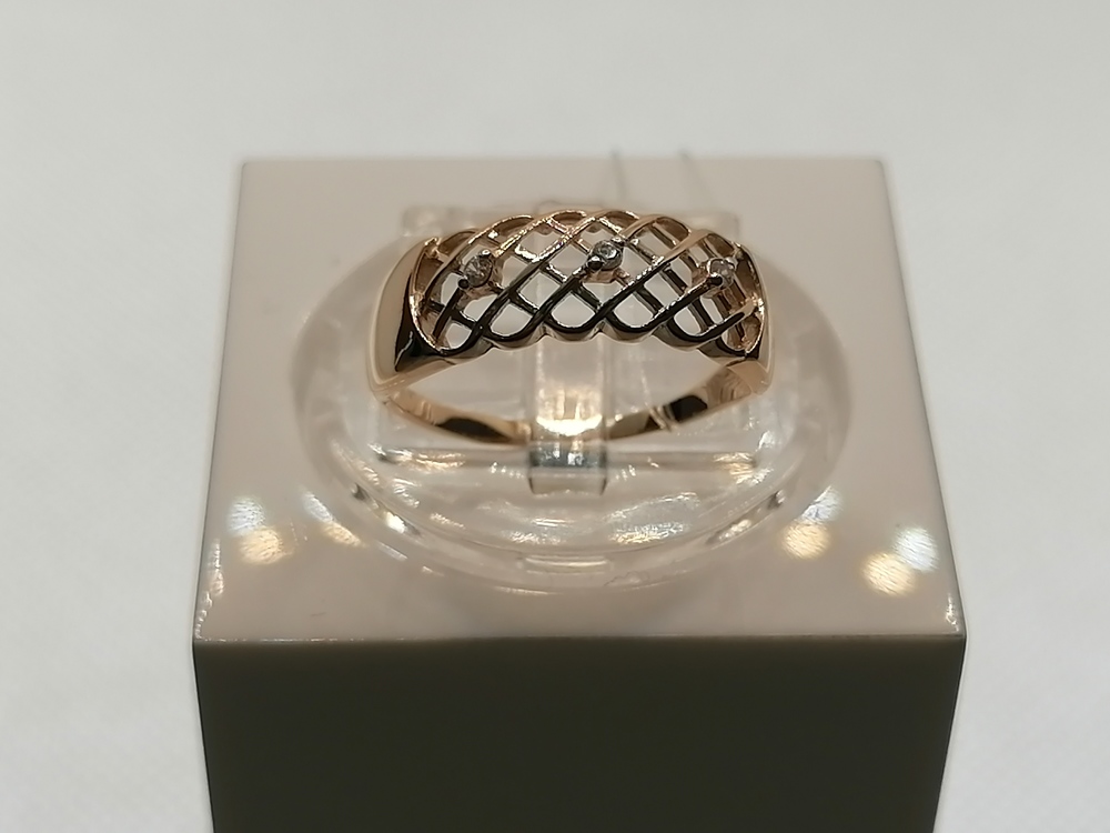 КОЛЬЦО С КАМНЯМИ (Au 585)