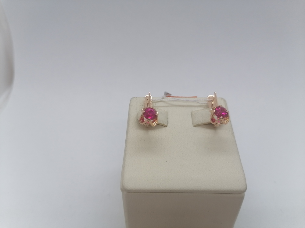 СЕРЬГИ С КАМНЕМ (Au 583)