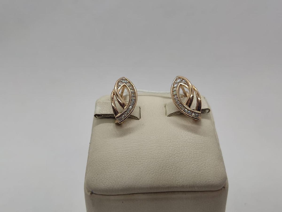 СКМИ585 СЕРЬГИ С КАМНЯМИ (Au 585)