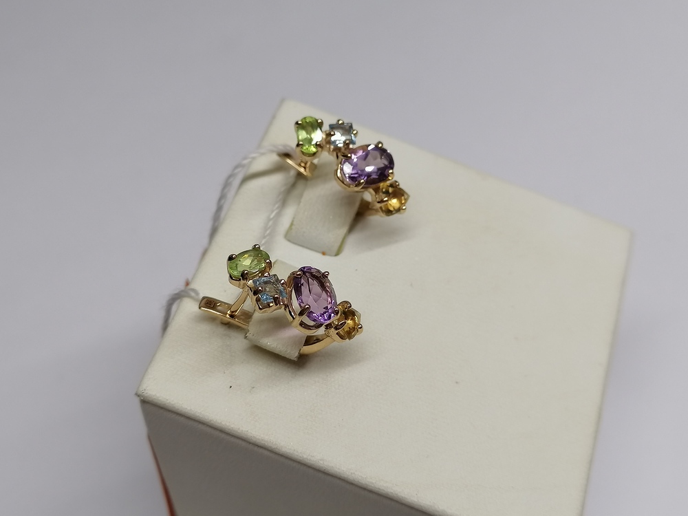 СЕРЬГИ С КАМНЯМИ (Au 585)