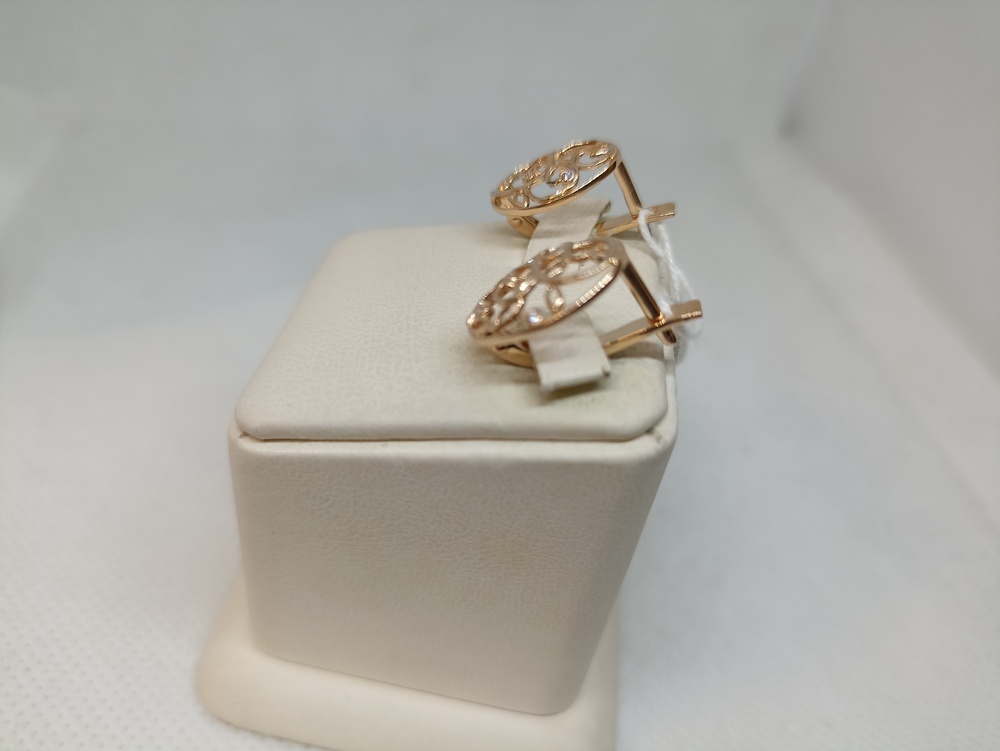 СКМИ585 СЕРЬГИ С КАМНЯМИ (Au 585)