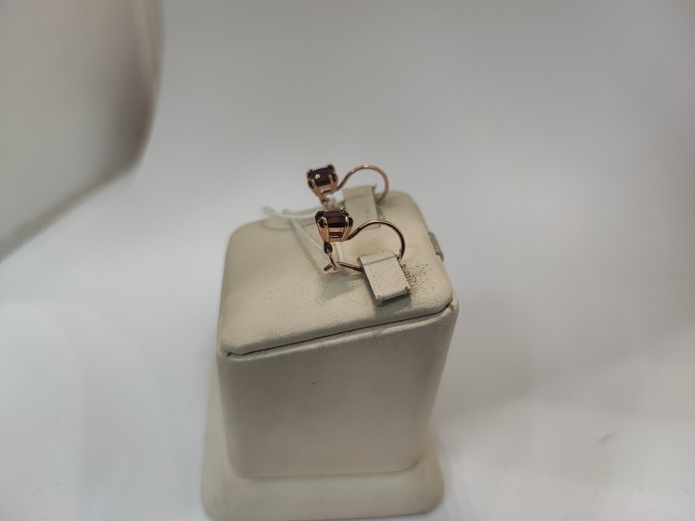 СКМ585 СЕРЬГИ С КАМНЕМ (Au 585)