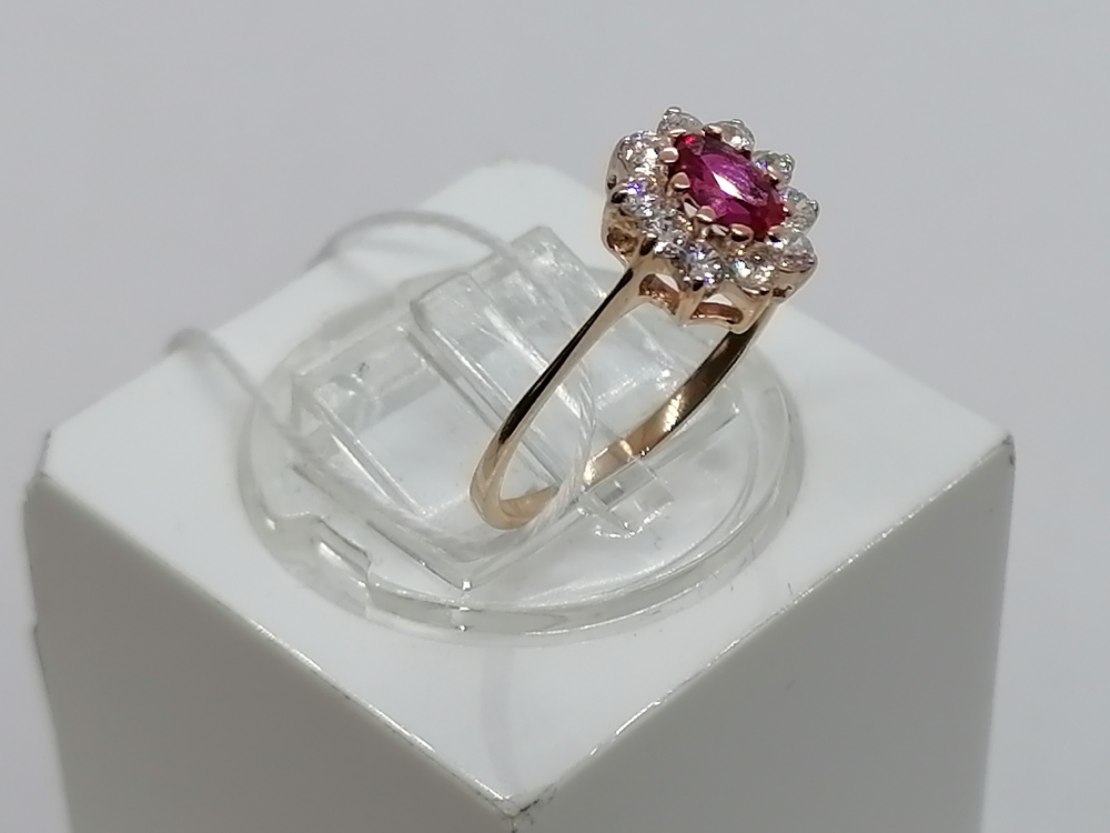 КОЛКМИ585 КОЛЬЦО С КАМНЯМИ (Au 585)