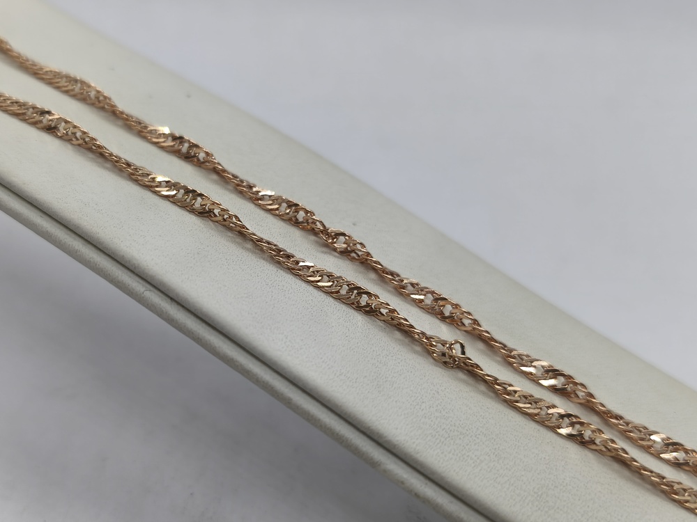 ЦЕПЬ ПУСТОТЕЛАЯ Сингапур (Au 585)