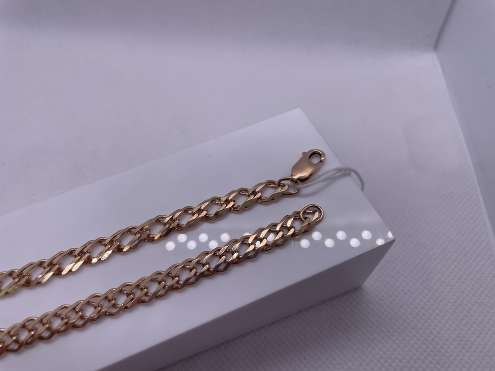 БРАСЛЕТ ПОЛНОВЕСНЫЙ Ромб двойной Au 585