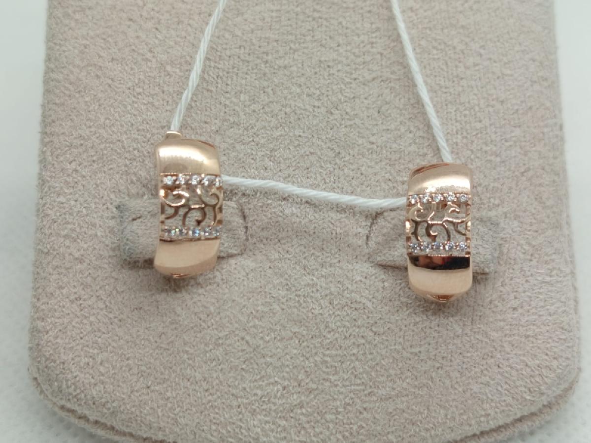 СКМИ585 СЕРЬГИ С КАМНЯМИ (Au 585)