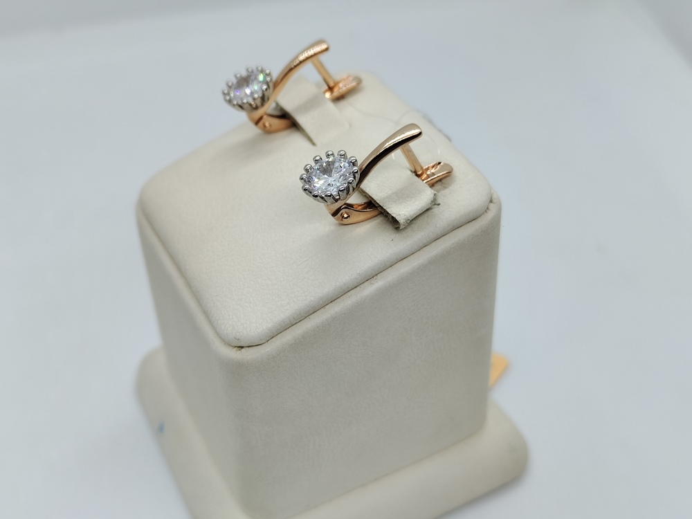 СЕРЬГИ С КАМНЕМ (Au 585)