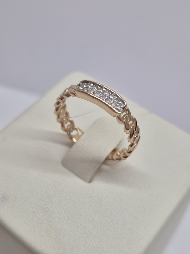 КОЛЬЦО С КАМНЯМИ (Au 585)