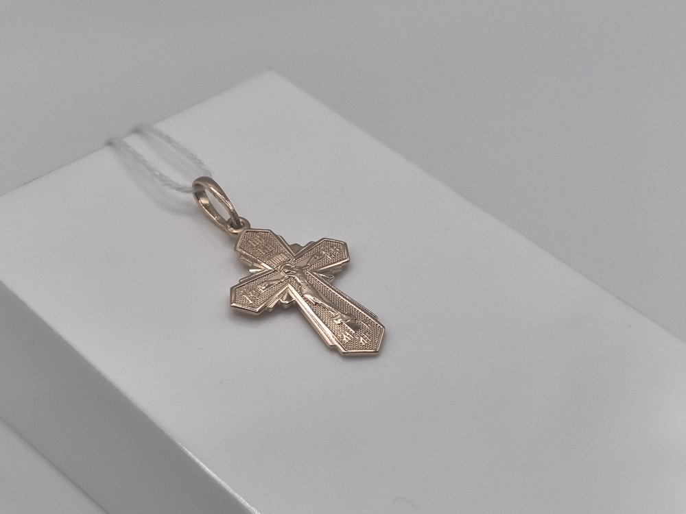 ПОДВЕСКА КРЕСТ БЕЗ КАМНЯ (Au 585)