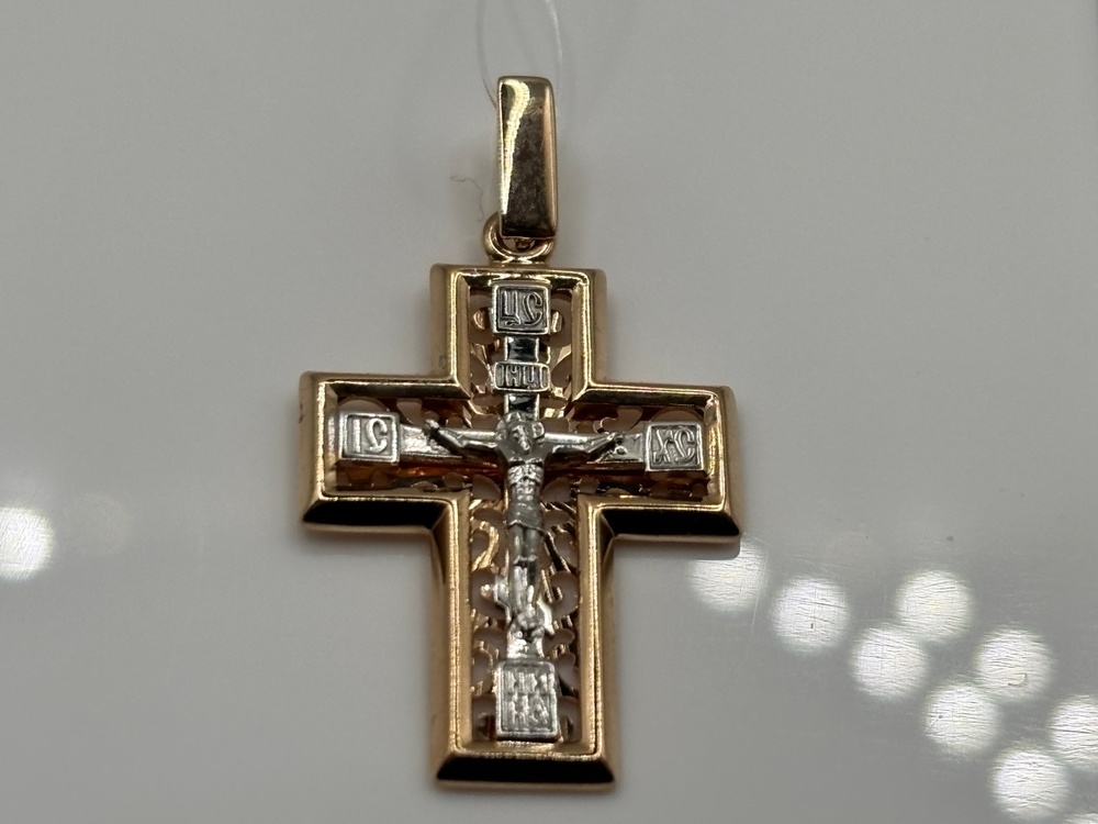 ПОДВЕСКА КРЕСТ без камня (Au 585)