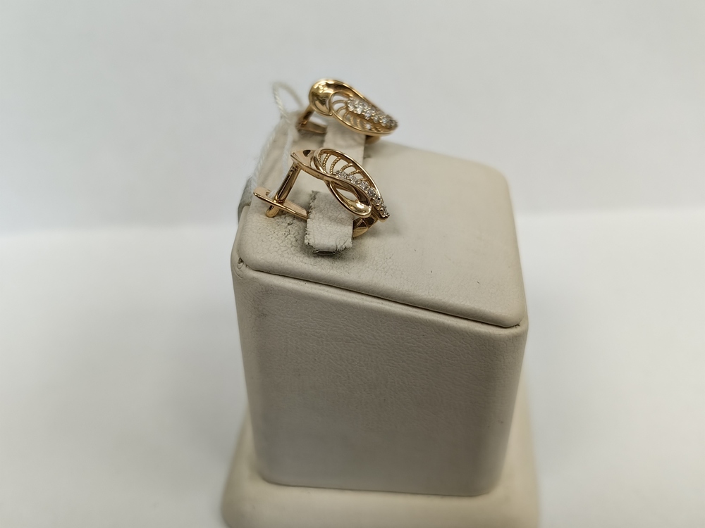 СКМИ585 СЕРЬГИ С КАМНЯМИ (Au 585)