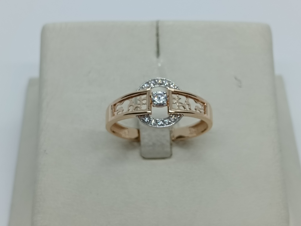 КОЛЬЦО С КАМНЯМИ (Au 585)