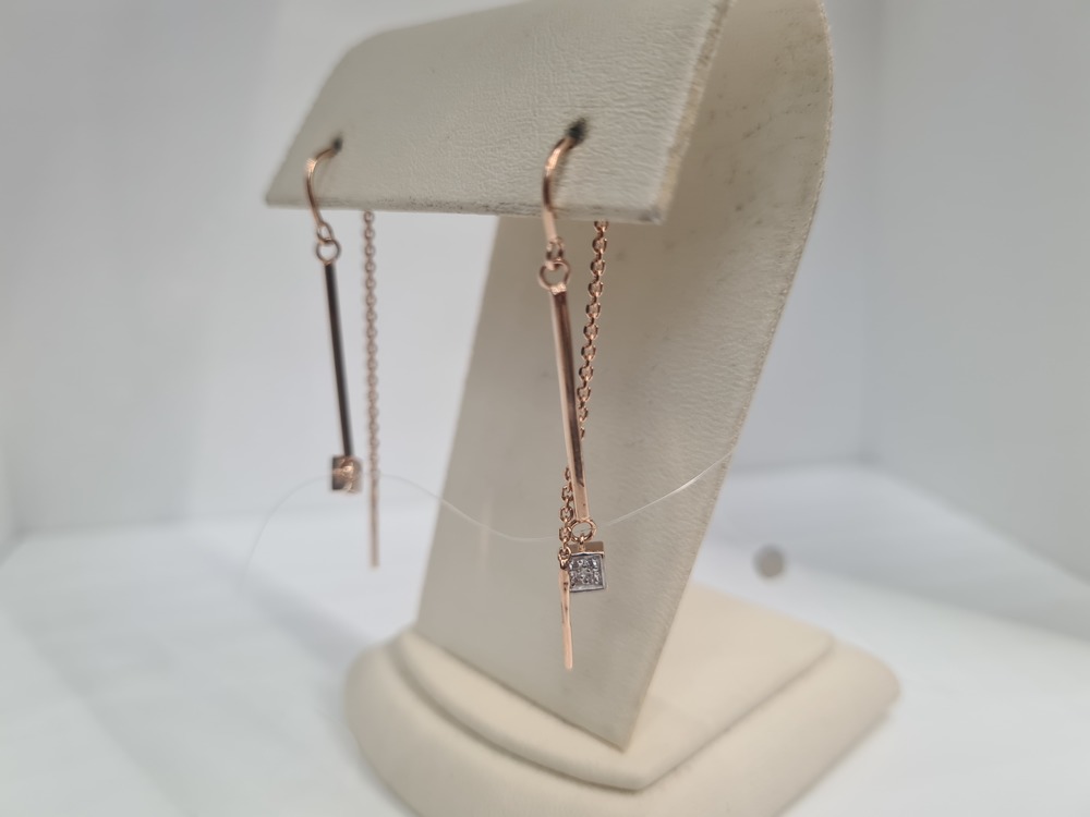 СЕРЬГИ ПРОДЕВКИ с камнями (Au 585)