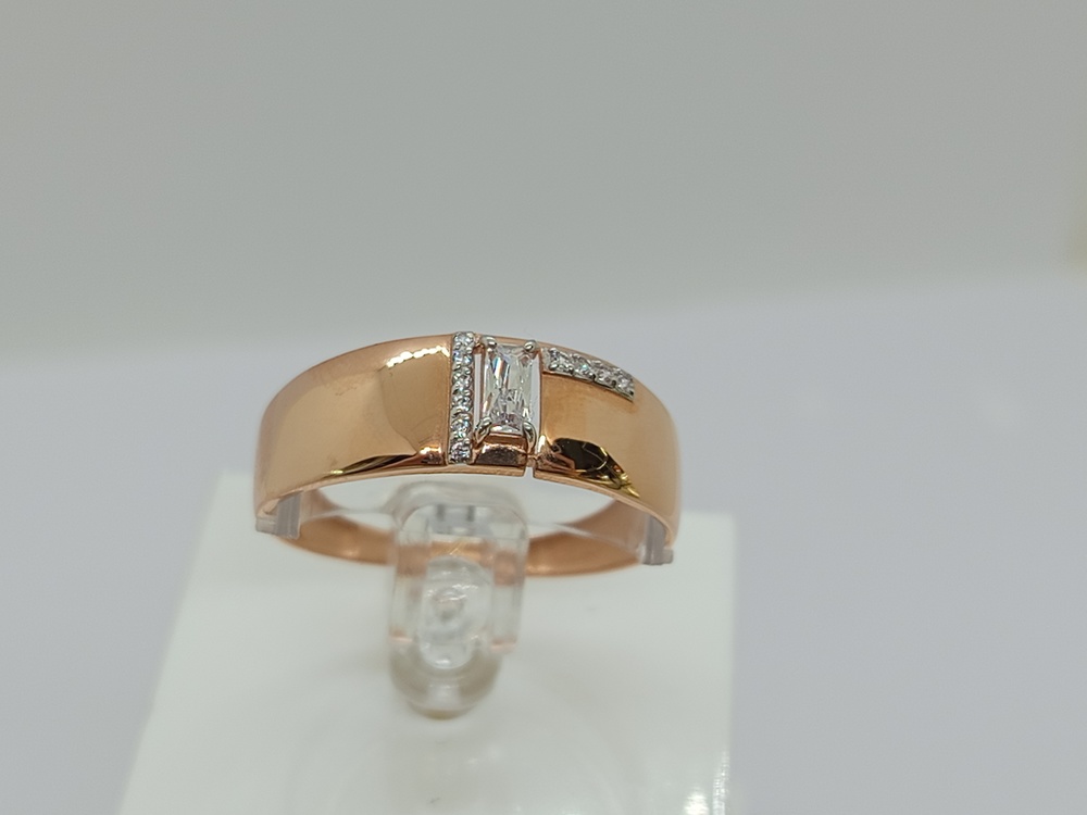 КОЛЬЦО С КАМНЯМИ (Au 585)